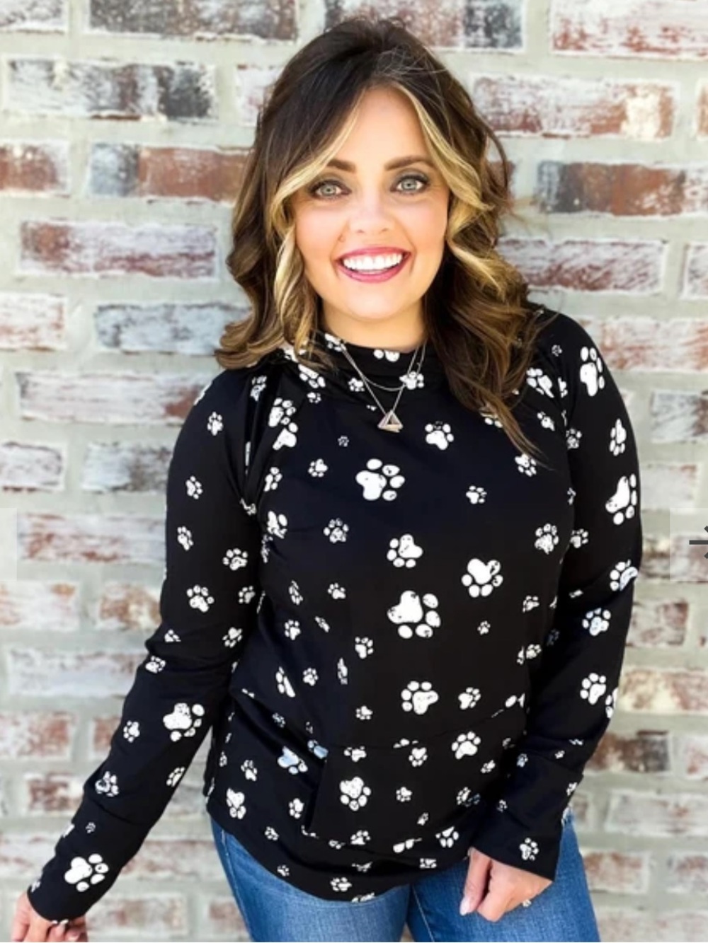 Lularoe Amber Paw Print Hoodie XL